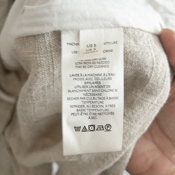 Free People We The Free Beckett Boyfriend Linen Blend Beige Blazer Size Small - Picture 7 of 9